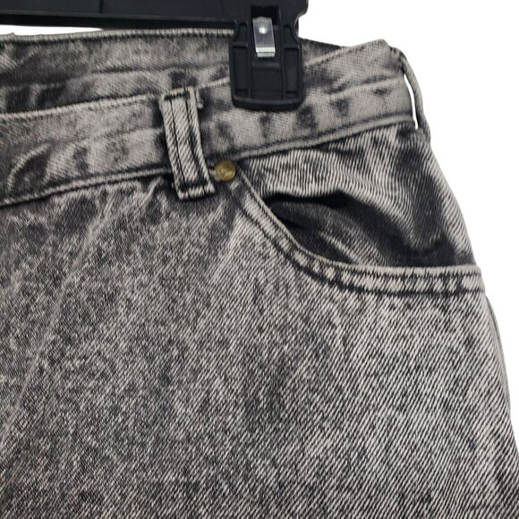 Vintage 80s PS Gitano Tapered Leg High Waisted Acid Wash Mom Jeans Black Gray - Picture 10 of 13